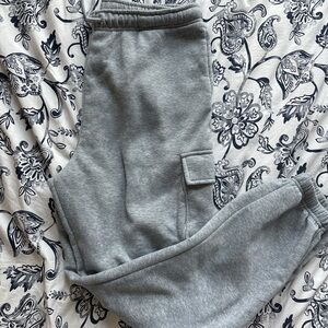 grey cargo joggers